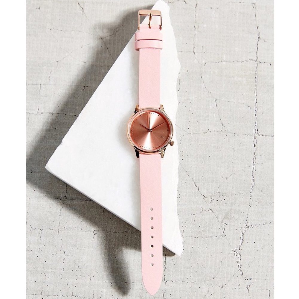 Komono Estelle Pastel rose gold watch